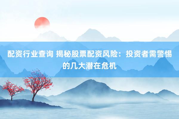 配资行业查询 揭秘股票配资风险：投资者需警惕的几大潜在危机